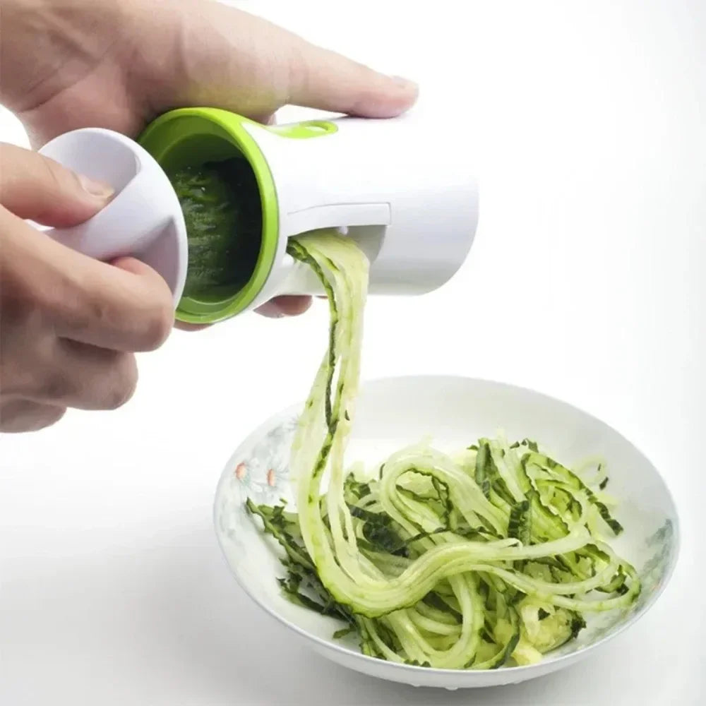 BowLift | VeggiTwist Spiral Cutter | For Vegetables & Cheese | Manual & Compact | Stainless Steel & BPA-free Plastic