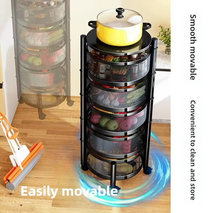 BowLift | 360° Rotating Multi-Layer Kitchen Round Storage Rack