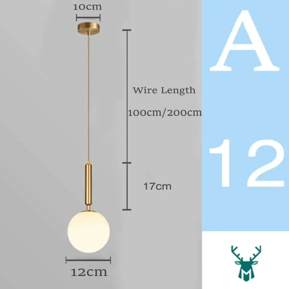 BowLift | Mid-Century Modern Glass Ball Pendant Light