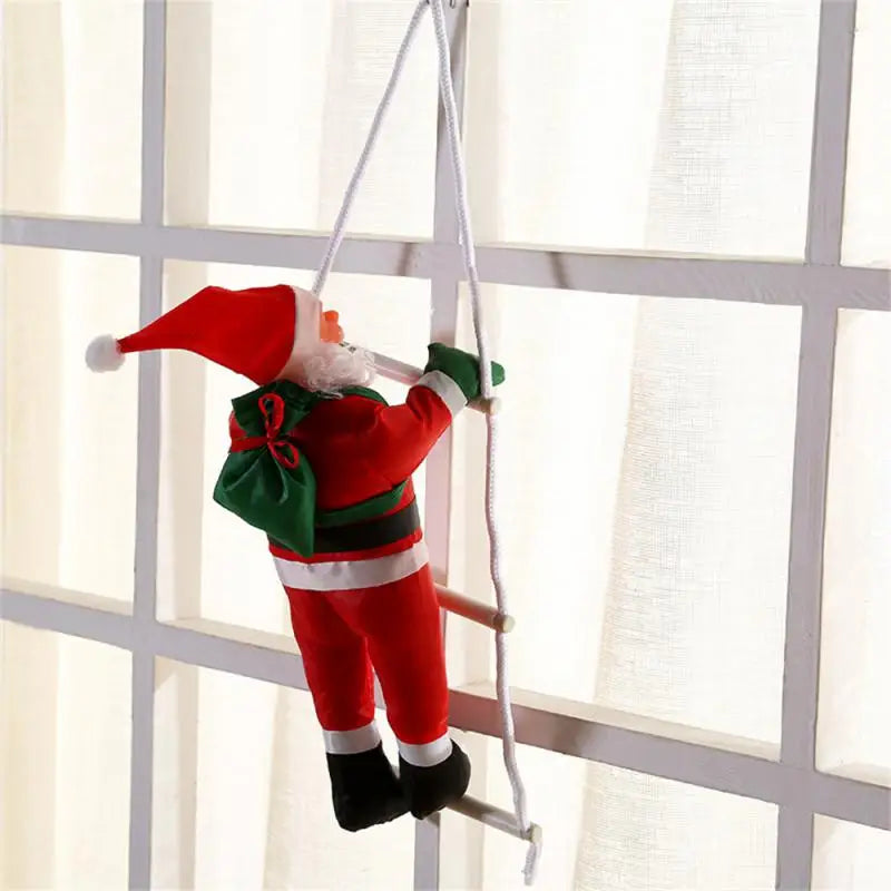 Climbing Santa Claus decorative figure for hanging – Festive window decoration for Christmas, hanging Christmas decoration for living room and windows | Bowlift