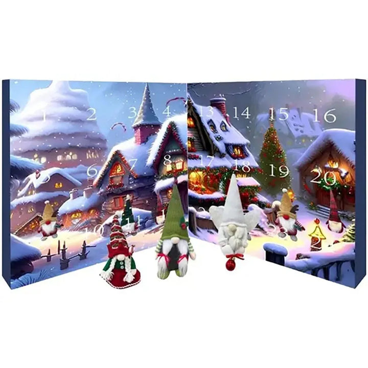 BowLift | WinterWichtel – Stoffen adventskalender met kerstkabouter – 24 vakjes