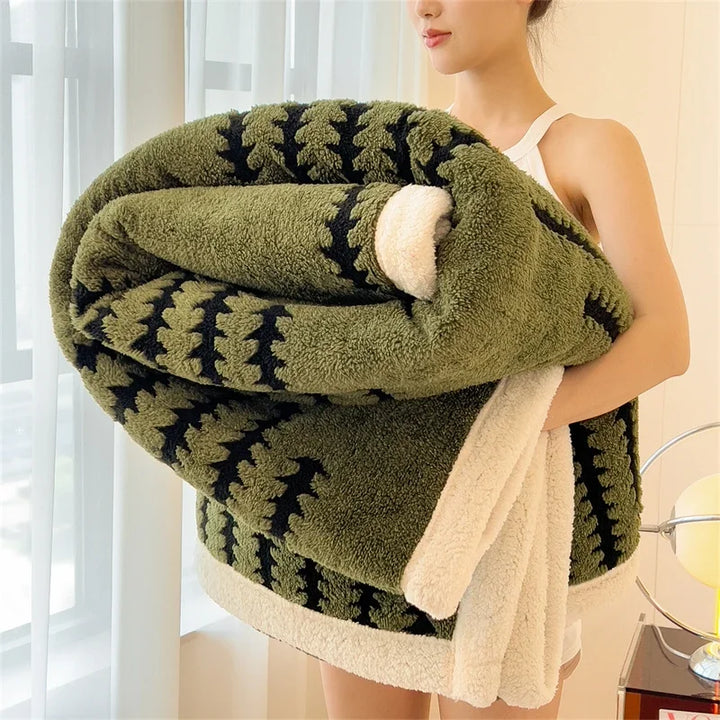 BowLift | Velvory | Extra Thick Cozy Blanket | Super Soft Flannel & Velvet Blanket | Skin Friendly, Fluffy & Warming | Luxury Blanket for Bed, Sofa & Travel