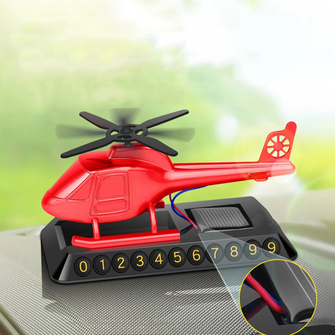 BowLift | Helicopter Solar-Powered Car Air Freshener Parking Number Plate
