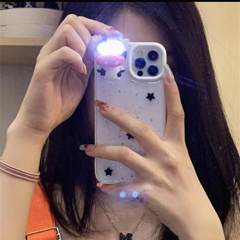 BowLift | Glowing Cow 3D Transparent iPhone Case
