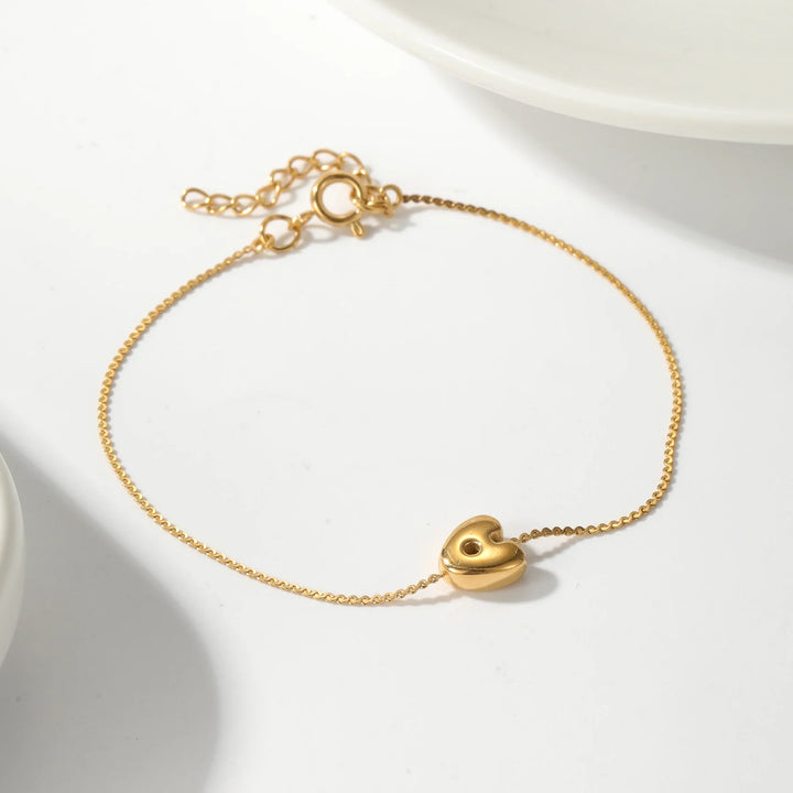 BowLift | Dainty Bubble Letter Initial Bracelet