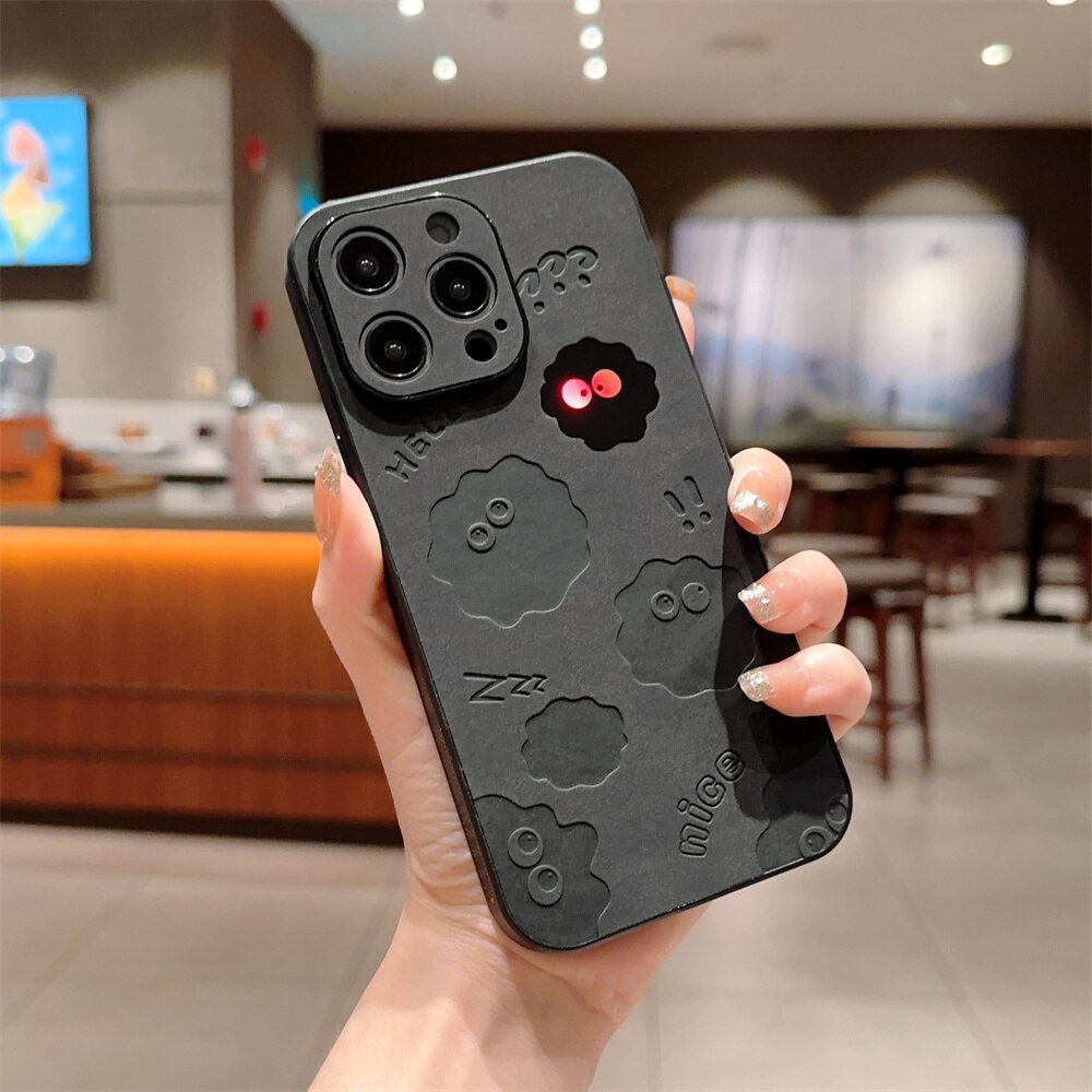 BowLift | Cute Monster Shockproof Leather iPhone Case