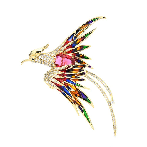 BowLift | Colorful Flying Phoenix Brooches