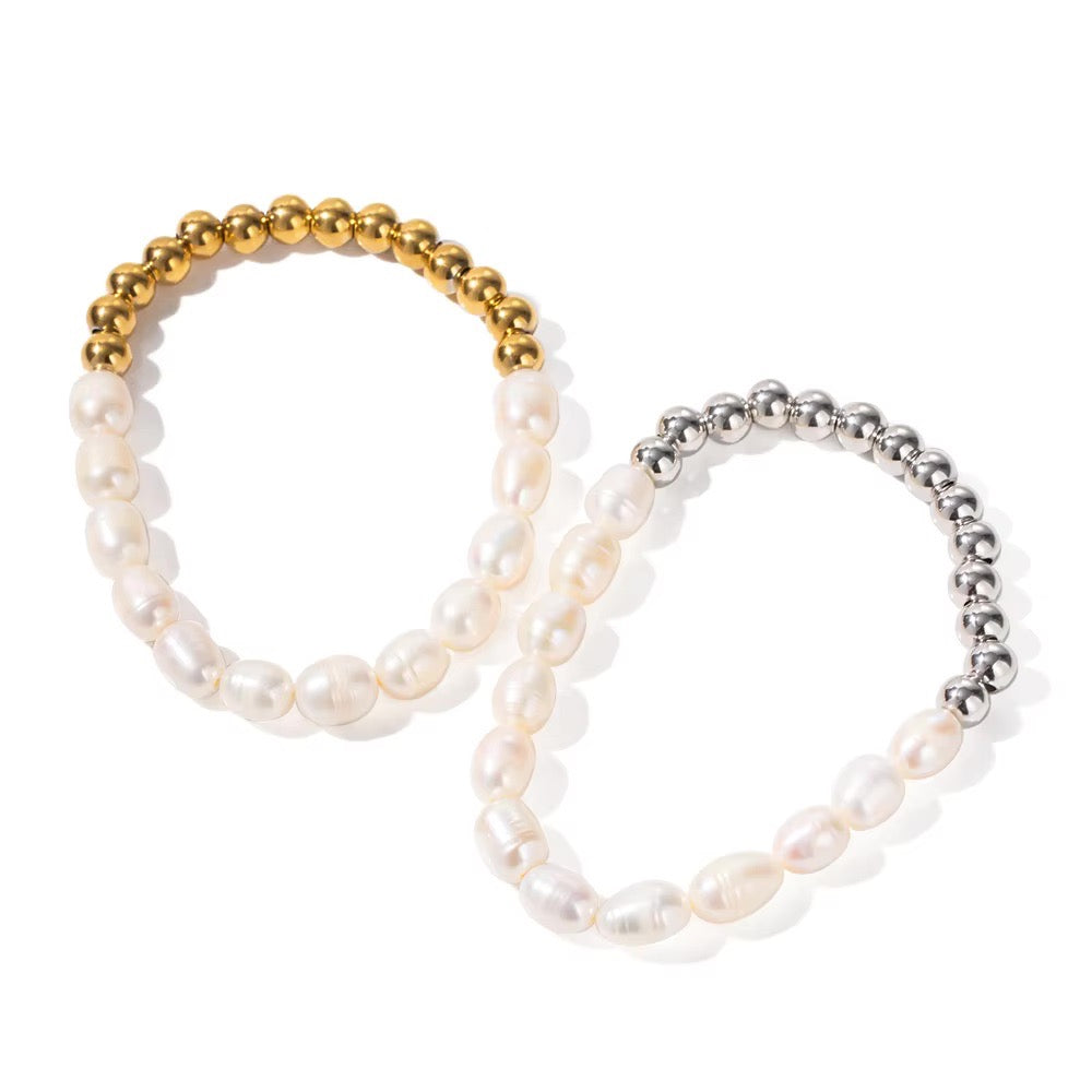 BowLift | 18k Beaded Pearl Split Bracelet