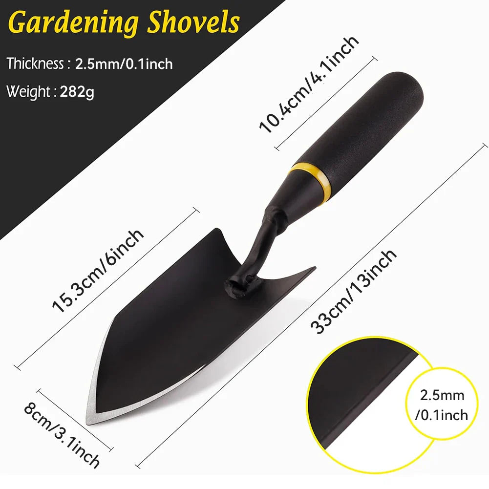 BowLift | TerraGrip Garden Spade | Extra Robust & Ergonomic | Seamlessly Welded | For Hard Soils & Roots