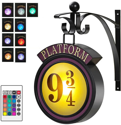 BowLift | Harry Potter 9 3/4 Figure Night Light LED Magic Wall Lamps Platform Hogwarts 3D Lamp Harry's Room Decor Kids Birthday Gift