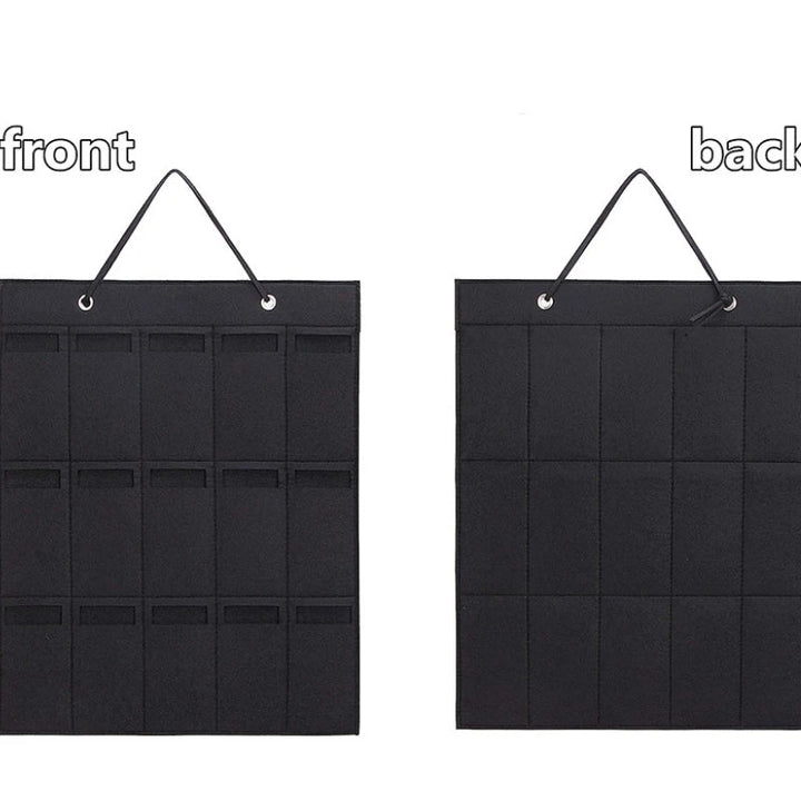 BowLift | GlasSpace Organizer | Wall-mounted Glasses Holder | Foldable Sunglasses Storage Bag | Space-saving & Dustproof | 42 × 38 cm