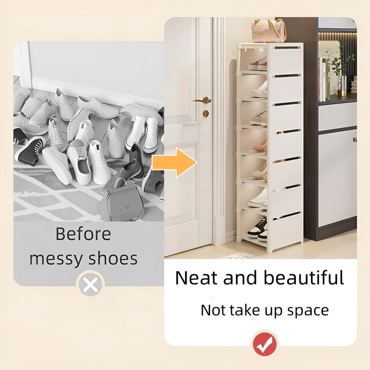 BowLift | Space-Saving Metal Frame Shoe Rack with 6/8 Layers – Liora