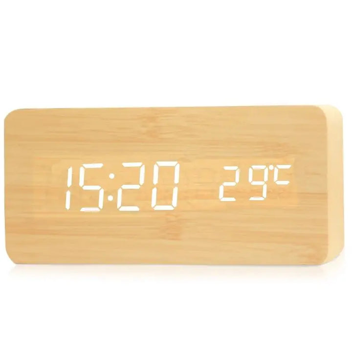 BowLift | Digital alarm clock made of wood | LED display | Modern design | Silent | Eco-friendly