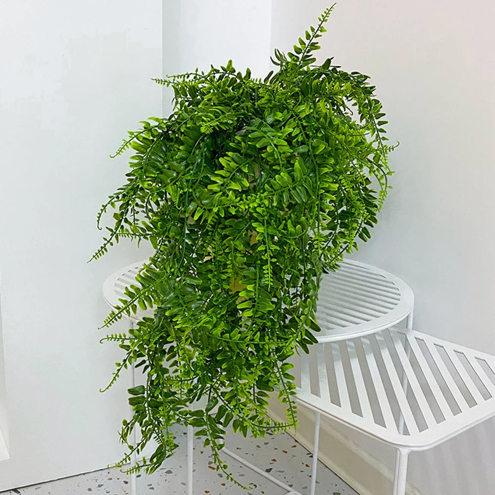 BowLift | Evergriva Hanging Plant Artificial | 90 cm Boston Fern Look | Easy Care & UV Resistant | For Indoor & Outdoor