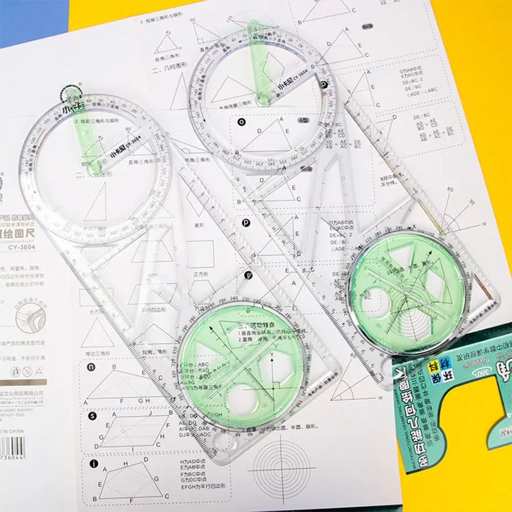 Math Genius Multi-Angle Drawing Precision Ruler | Bowlift