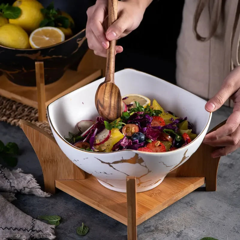Marble Salad Bowl Bowlift