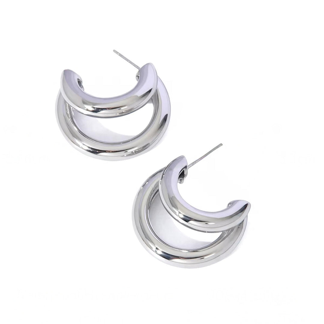 BowLift | 18k Crescent Outline C Shaped Earrings
