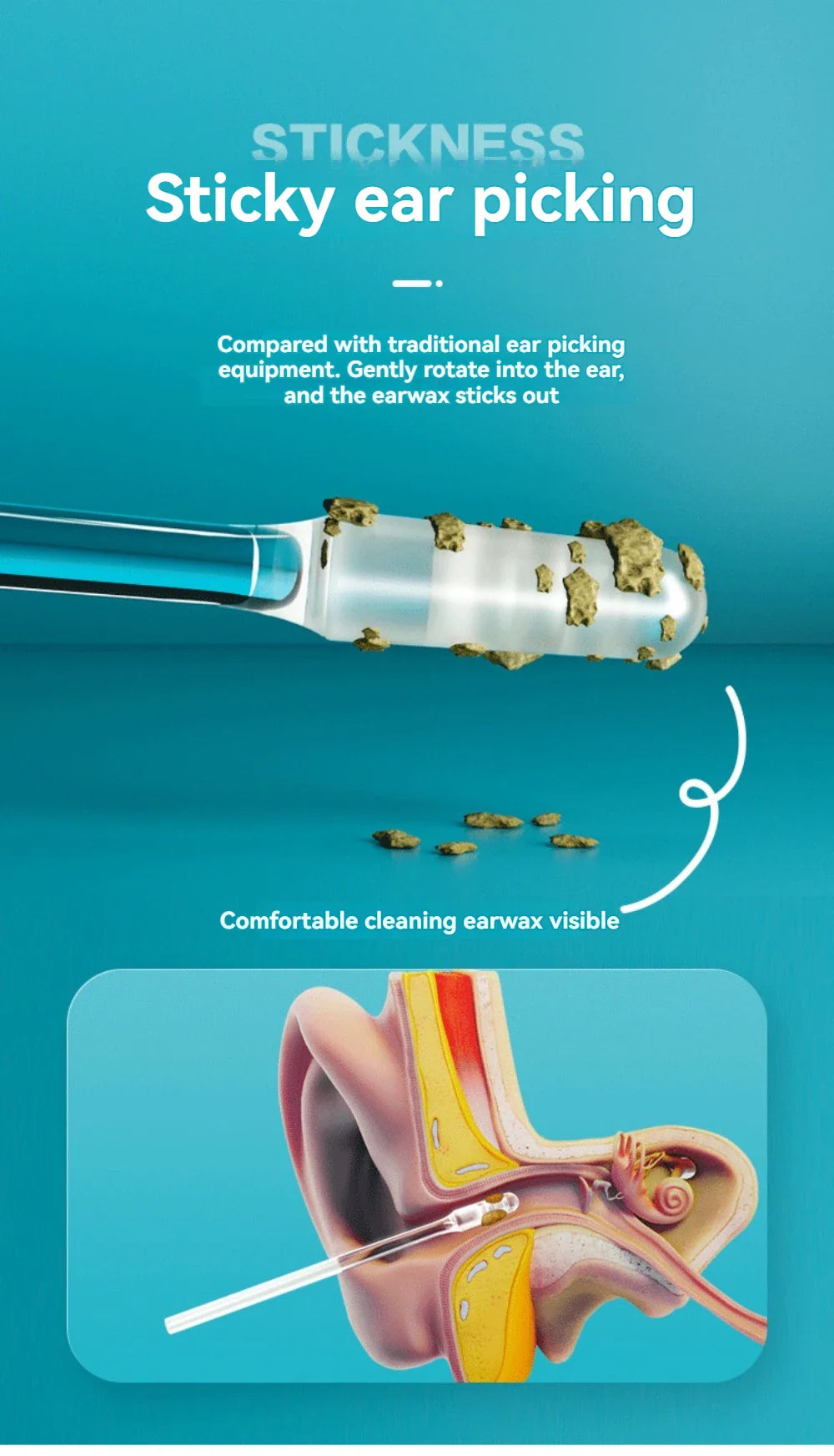BowLift | Reusable Sticky Ear Pick 24Pcs