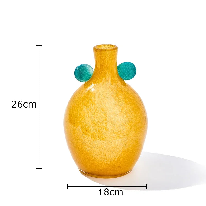 Coloured Globe Handled Glass Jar Vase Collection | Bowlift