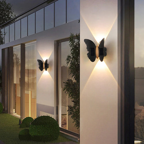 BowLift | Lumora FlyGlow Solar Wall Light Butterfly | With Motion Sensor & Auto On/Off | IP65 Waterproof | For Garden & Entrance