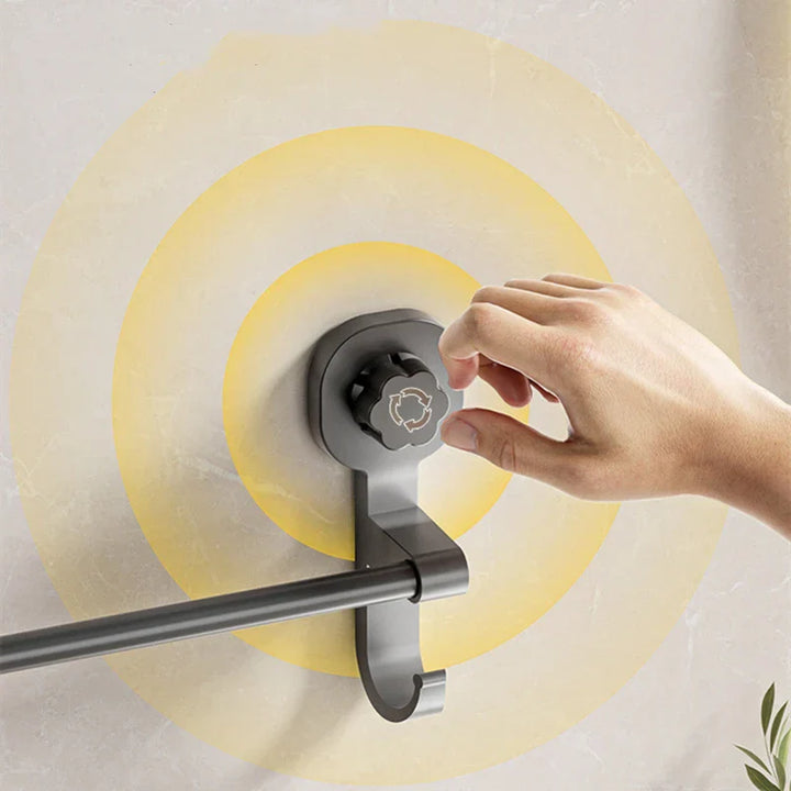 MagnaGrip Power Suction Cup Towel Holder – Black self-adhesive towel holder without drilling Bowlift