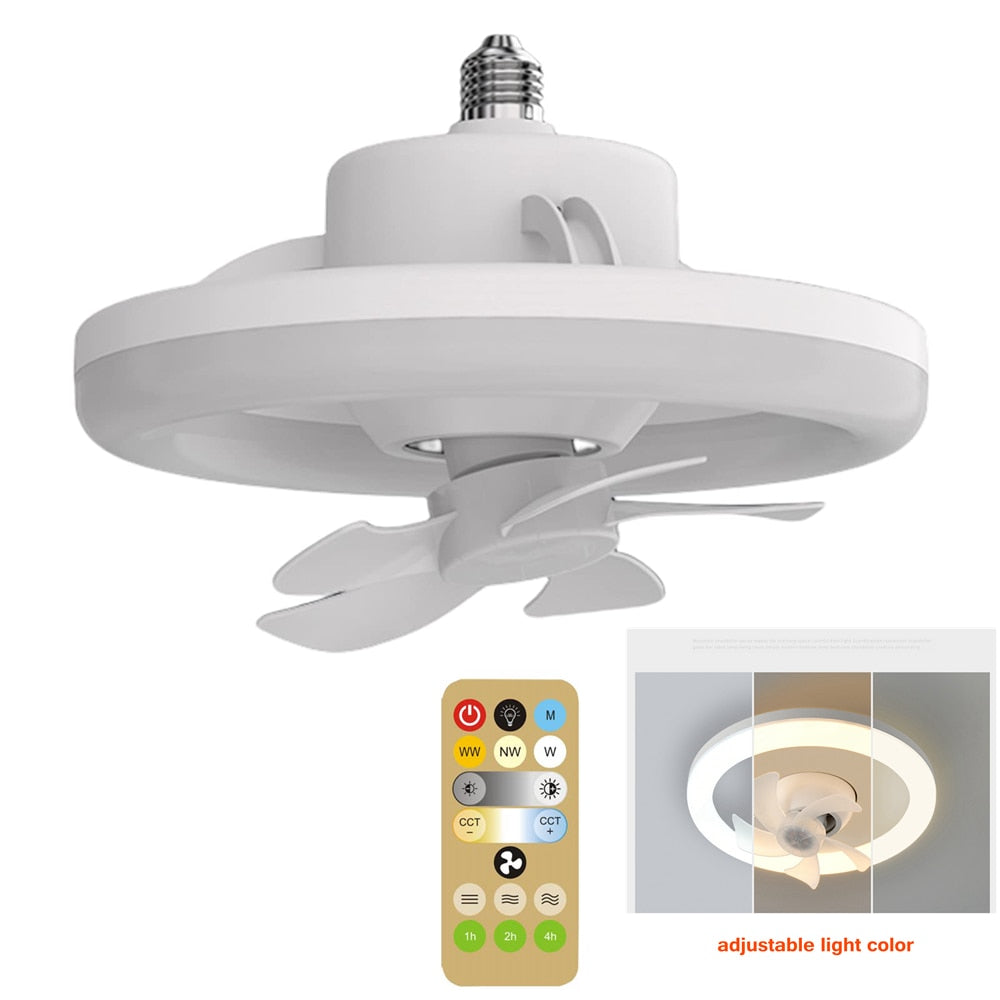 BowLift | 2in1 Radiant Rotating RC Ceiling Fan Lamp