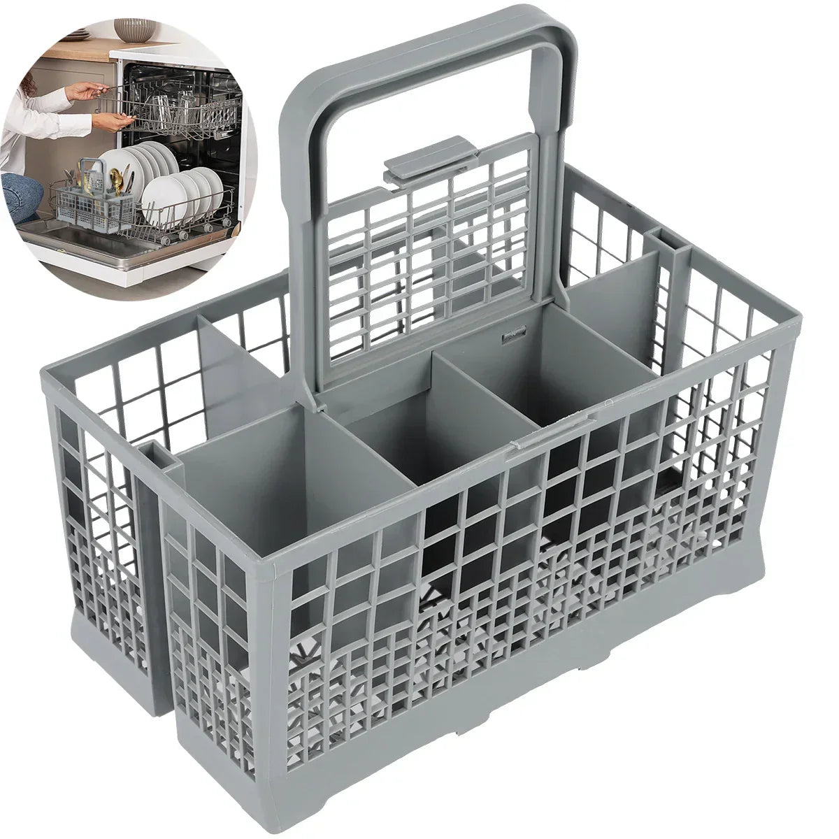 BowLift | DishEase Cutlery Basket | Foldable & Universal | Sturdy & Heat Resistant | For Dishwasher