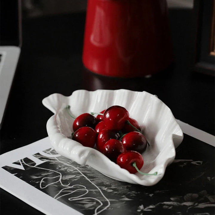 Cream Ceramic Shell Plate | Bowlift