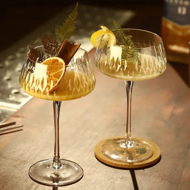 Elegant 2-Piece Cocktail Coupe Set Bowlift