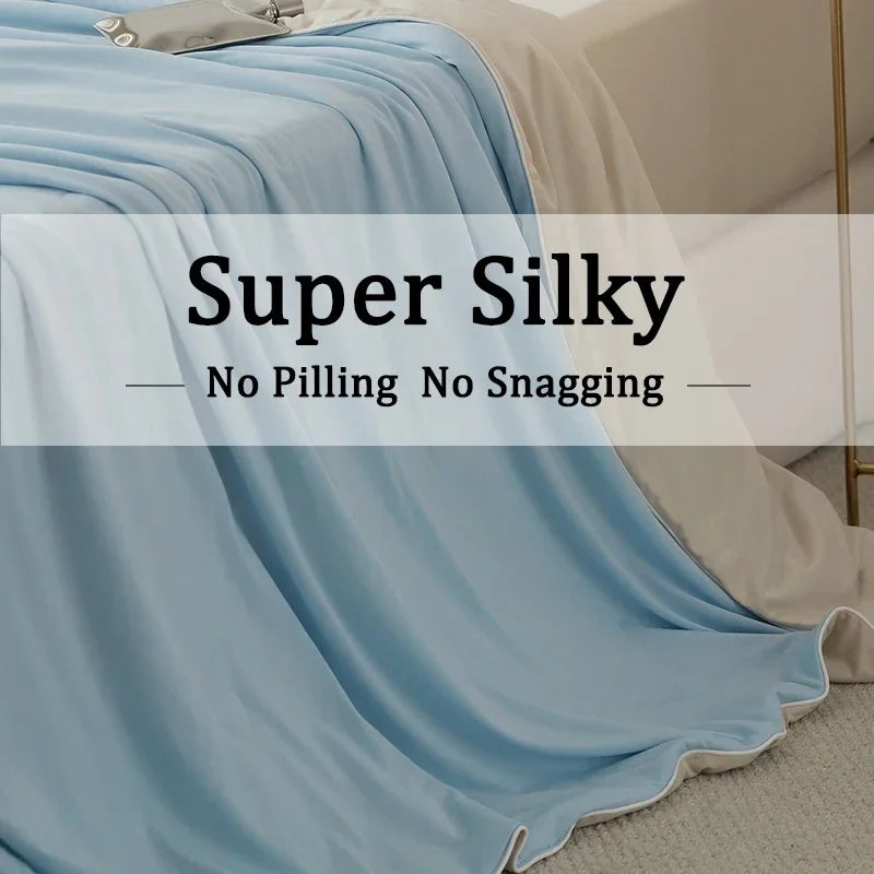 High-Quality Cooling Blanket – Smooth Air-Conditioning Comforter, Lightweight Summer Quilt with Double-Sided Cooling Fabric | Bowlift