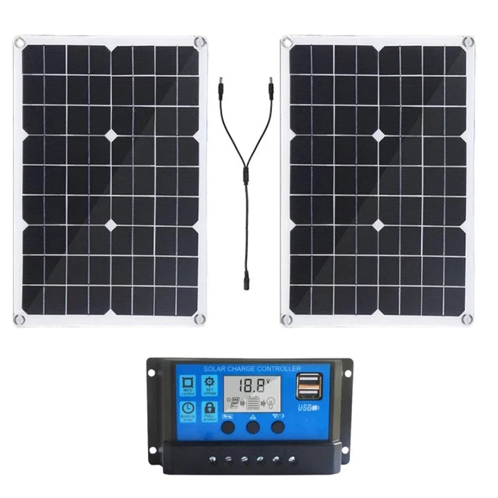 BowLift | SolaVibe Solar Panel 1200W | Flexible 12V Charging Panel | 2x USB & 100A Charge Controller | Outdoor Camping