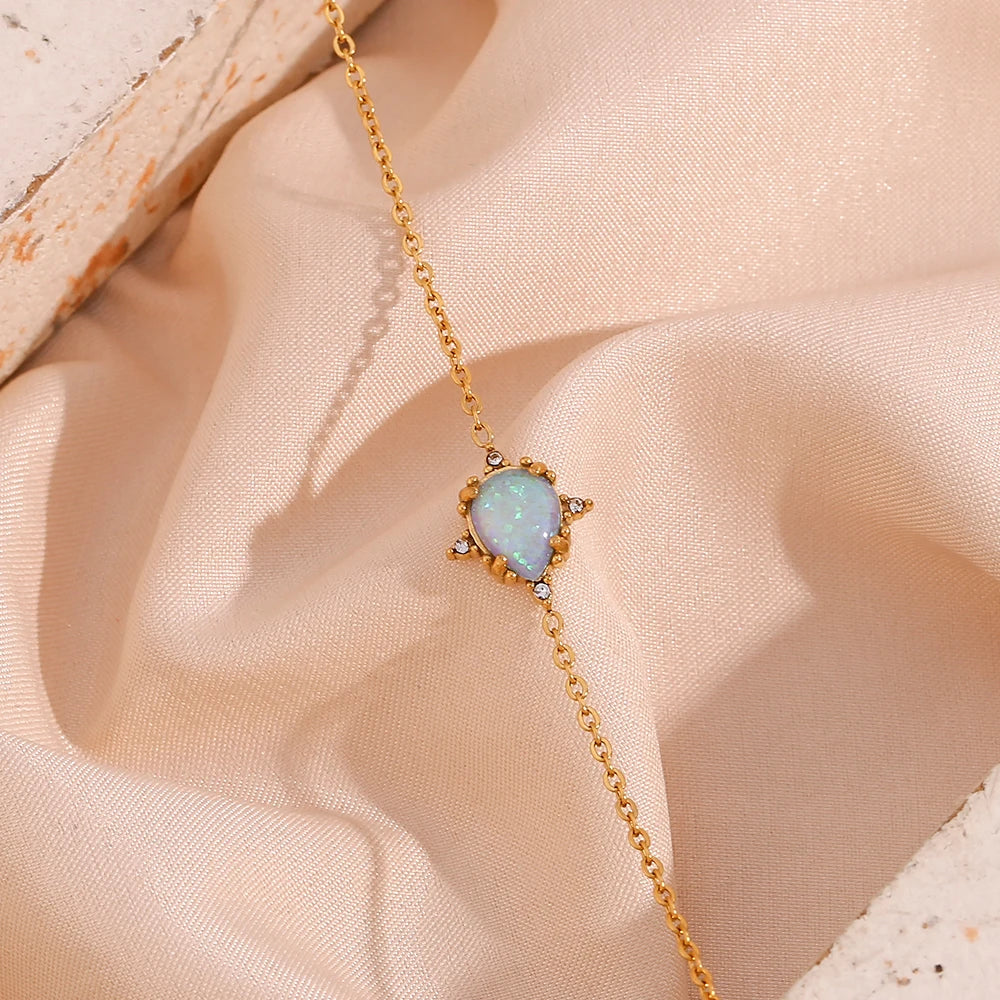 BowLift | Dainty Iridescent Opal Necklace, Bracelet, Earrings