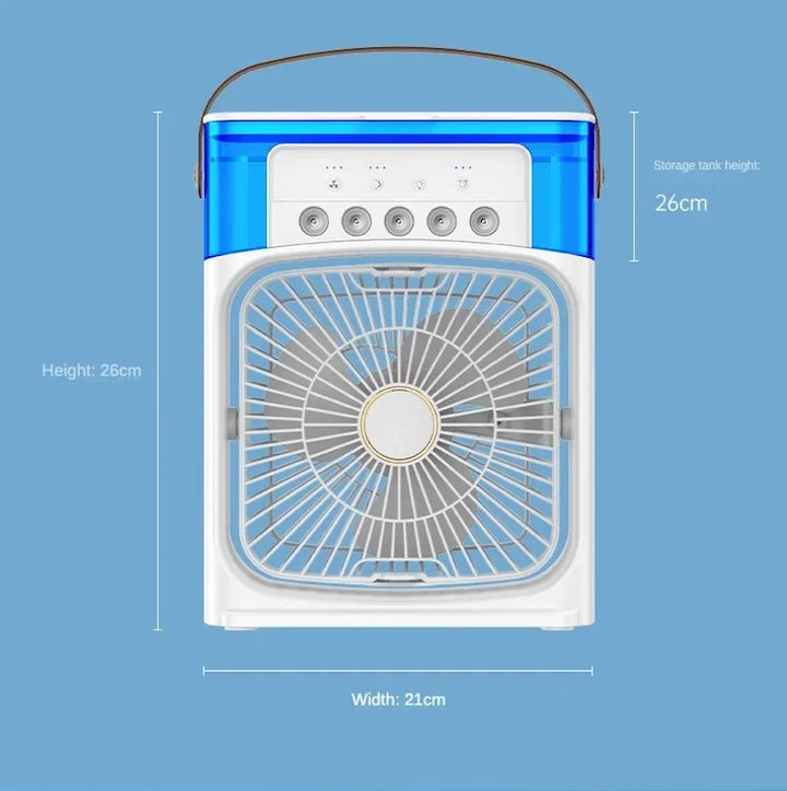 Portable Air Conditioner & Humidifier: Hydrocooling Small Air Cooler with 3-Speed Fan Adjustment - Ideal for Office and Household Use | Bowlift