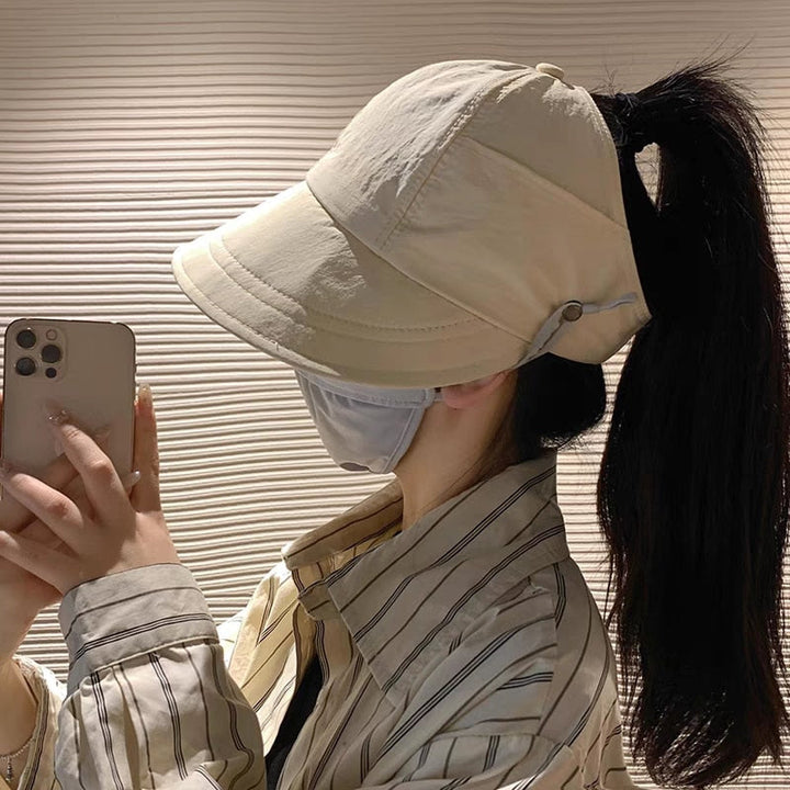 Sun Safe Chic Summer Mask Holder Hat | Bowlift