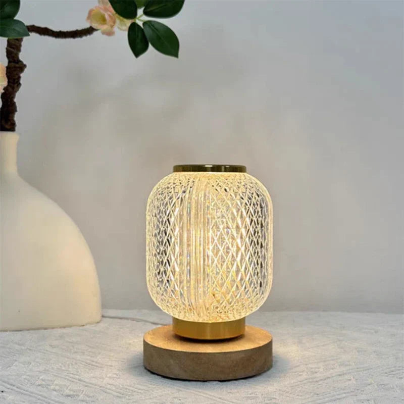 BowLift | Dimmable Crystal Table Lamp - Stylish Golden Dimmable Table Lamp with Luxurious Crystal Design