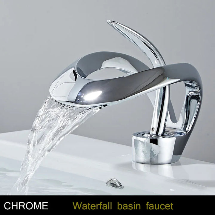 BowLift | Modern Creative Brass Waterfall Design Faucet