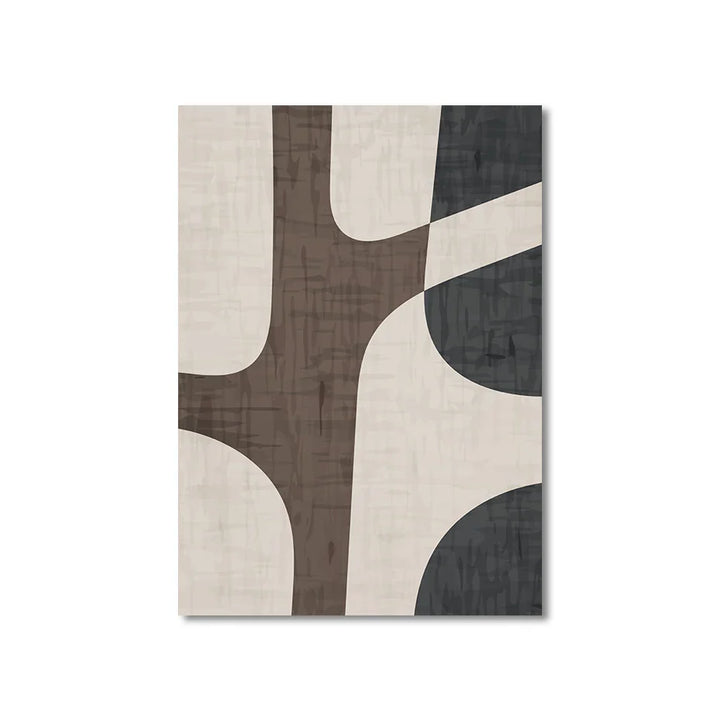 Modern Geometric Brown Beige Abstract Wall Art Fine Art Canvas Prints Pictures For Living Room Bedroom Contemporary Interior Decor | Bowlift