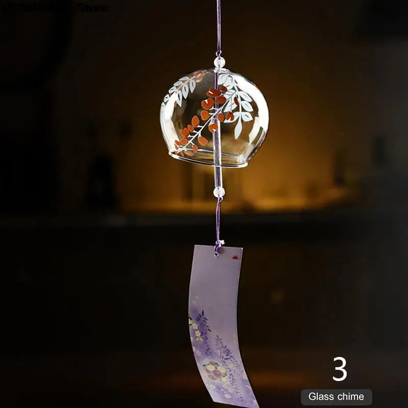 BowLift | Glass Wind Chime Hanabira | Japanese Style | Clear Sound & Decorative Pendant | Handmade
