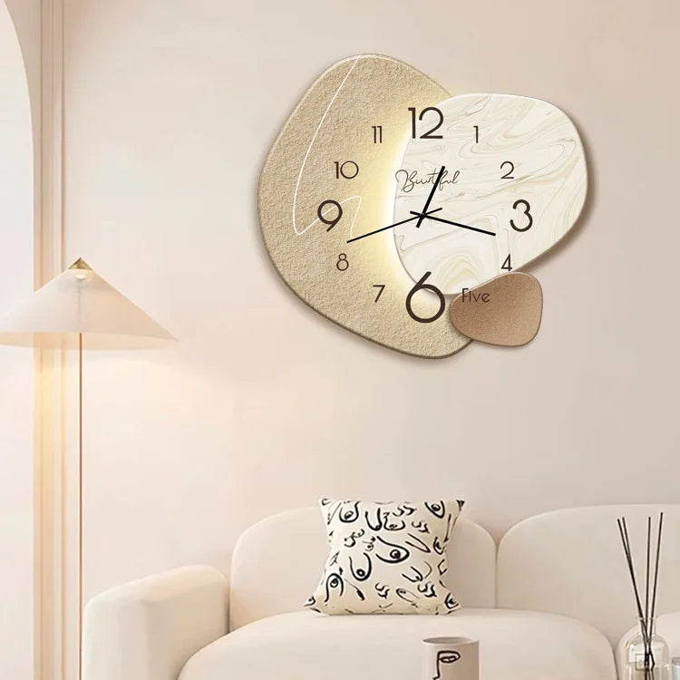 Modern design wall clock for living room – Stylish, silent wall clock for elegant room decoration | Bowlift