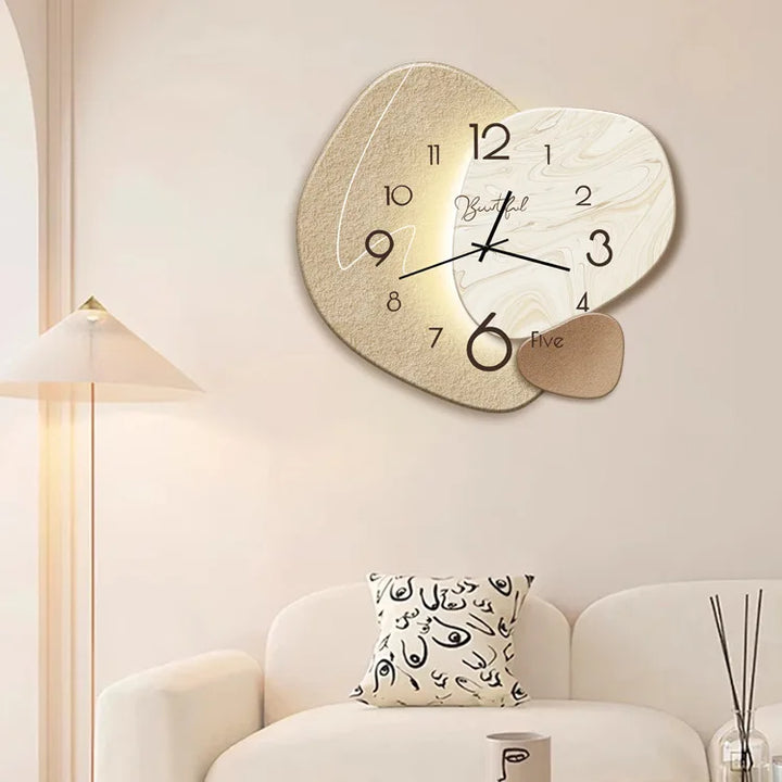 Modern design wall clock for living room – Stylish, silent wall clock for elegant room decoration | Bowlift