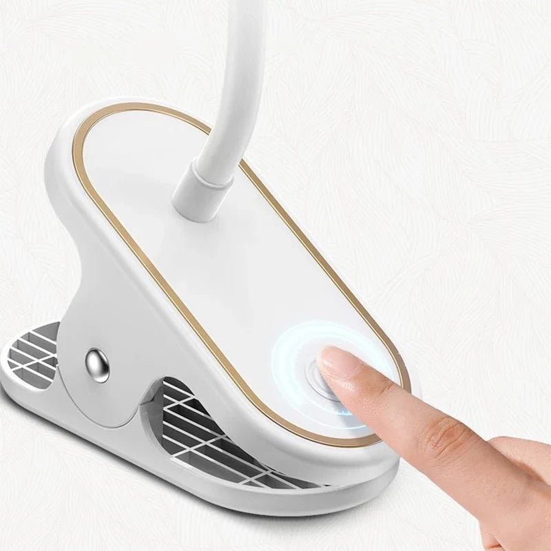 BowLift | ClipLuma LED Table Lamp | USB Rechargeable | 3 Brightness Levels | Eye-Friendly | With Clip Mount