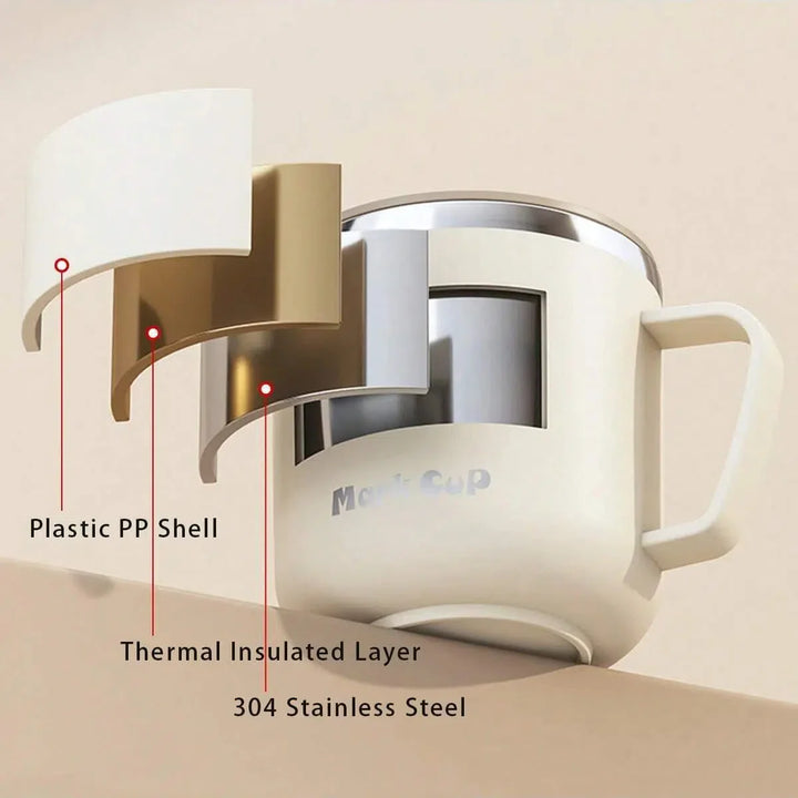 Insulated stainless steel coffee cup with lid | Bowlift
