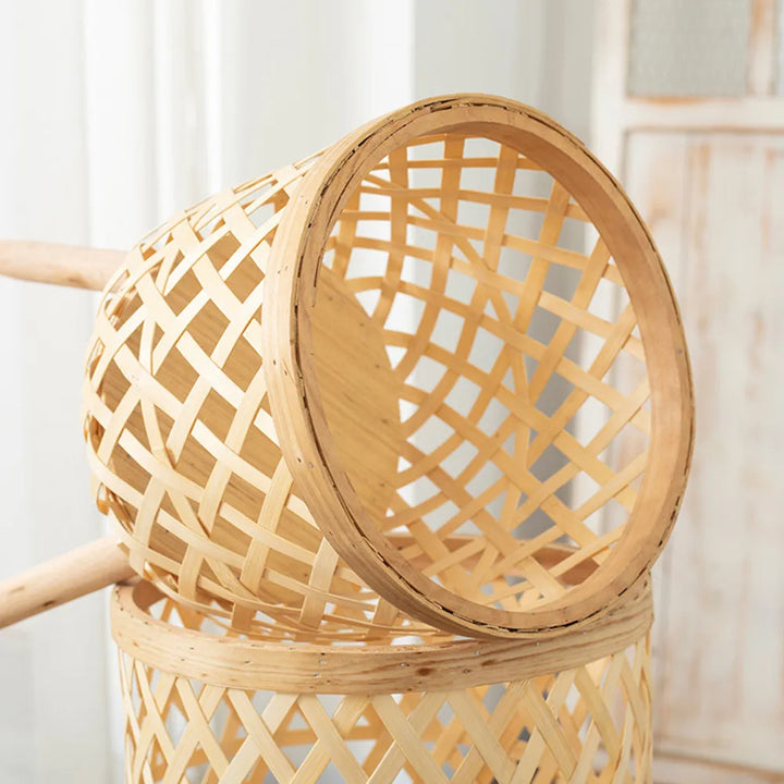 BowLift | Handcrafted Bamboo Woven Flower Pot with Stand Plant Flower Display Storage Stand DIY Storage Children's Plant Pots Home Decor