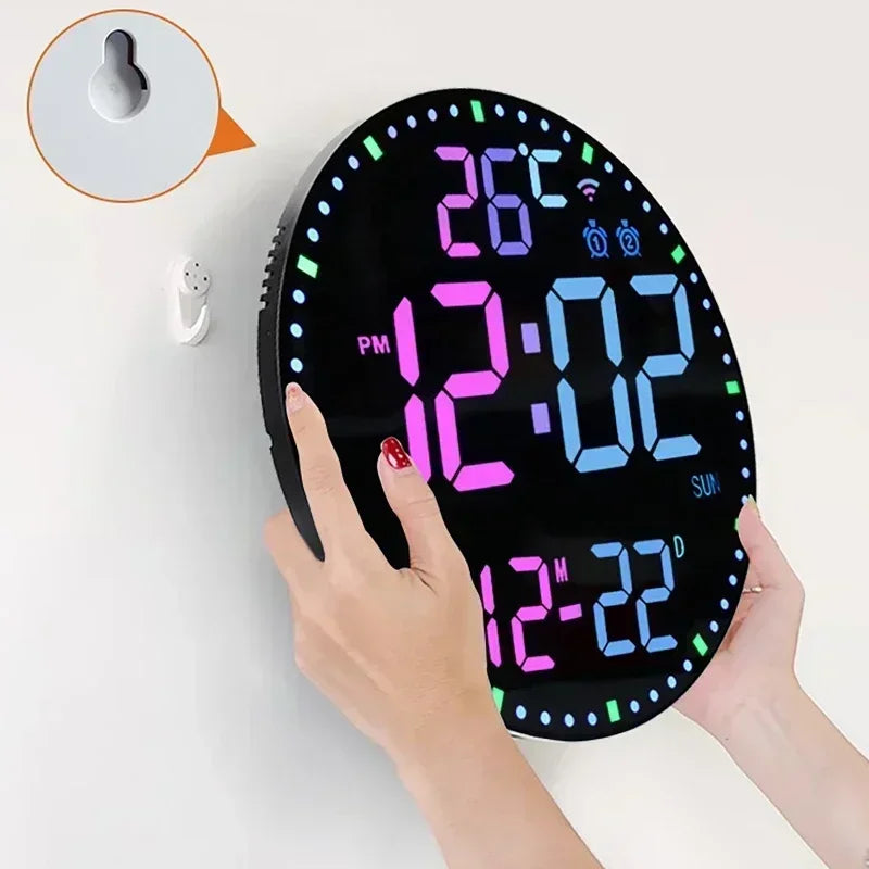 WiFiTime Clock - Smart LED Wall Clock with Calendar Bowlift