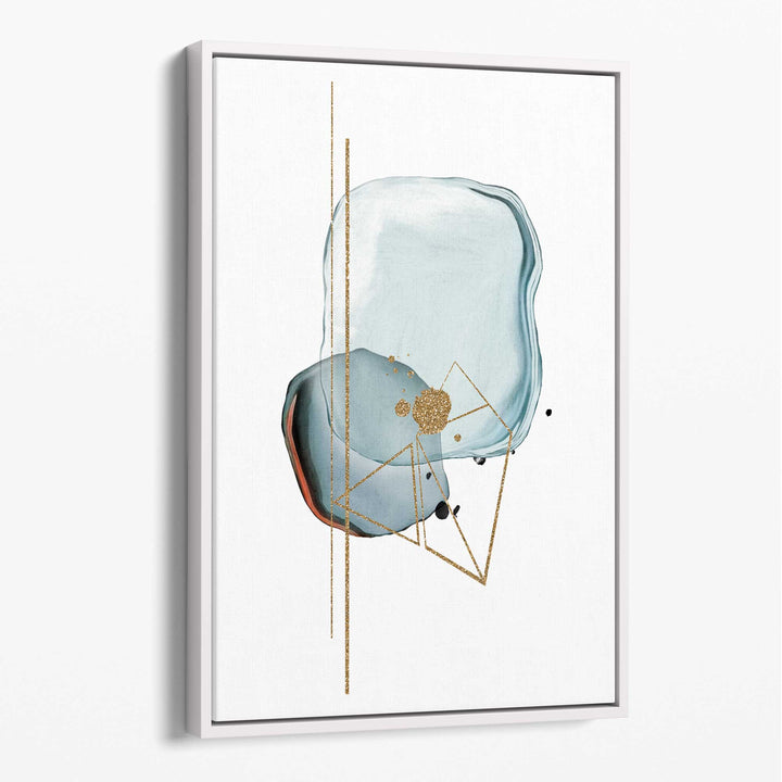 Abstract Shapes Canvas Wall Art in Blue Tones No. 1 | Bowlift