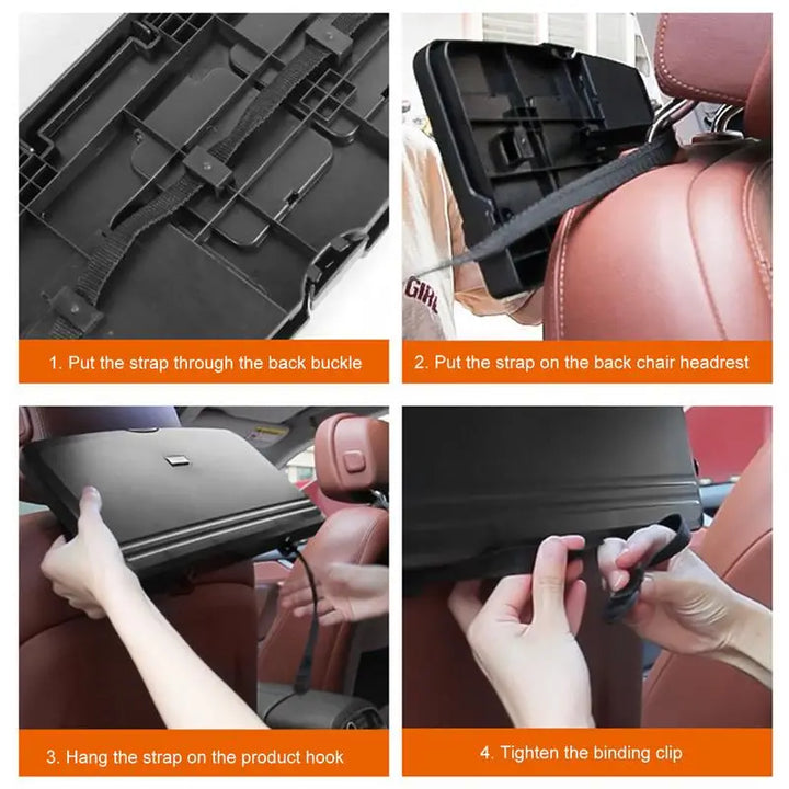 BowLift | Multipurpose Foldable Car Headrest Tray