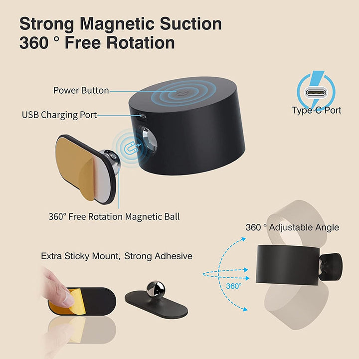 BowLift | Eco Glow Rechargeable Wall Lamp