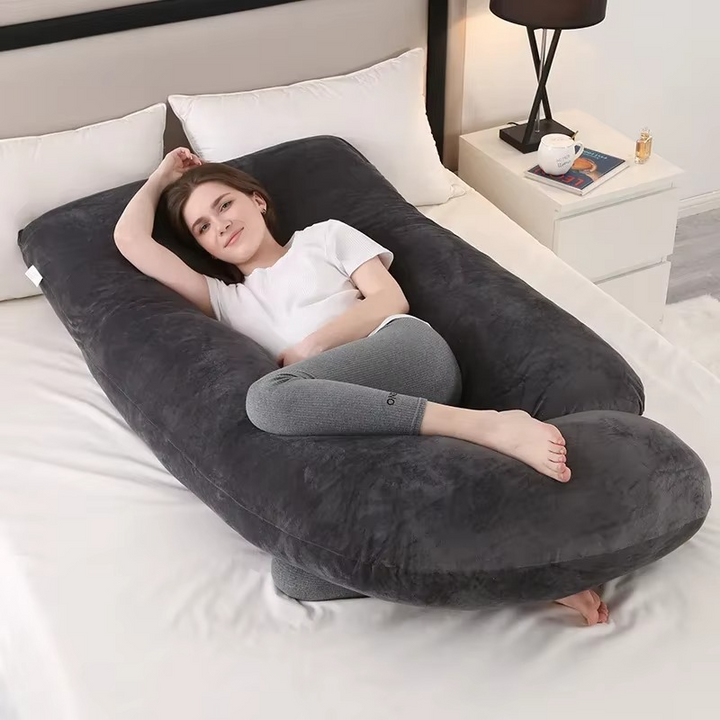 BowLift | J-Shaped Maternity Support Pillow for Side Sleeping and Breastfeeding