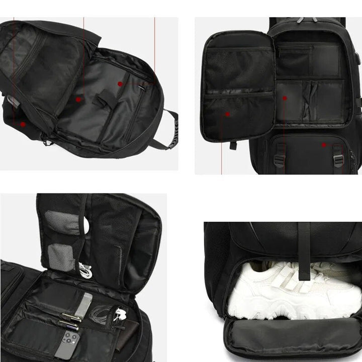 TechTrek Pro Explorer Backpack with USB port – 50L-80L travel capacity | Bowlift