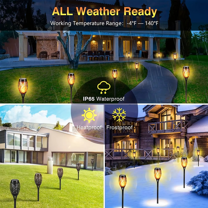 BowLift | Solar Flame Light – Outdoor Flickering Torch for Garden & Pathways